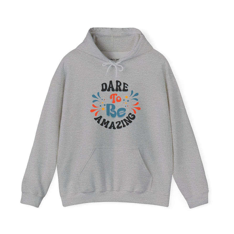 Thumbnail: Dare To Be Amazing  Hoodie - Sport Grey/Sand