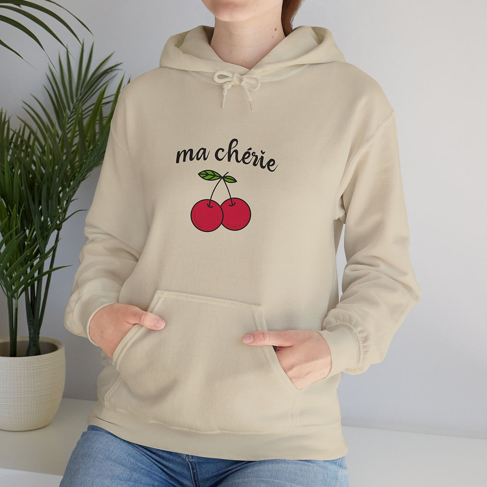 Thumbnail: Ma Cherie Hoodie - Sand/Light Pink