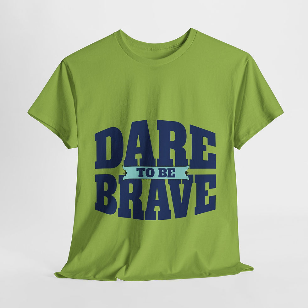 Thumbnail:  Dare To Be Brave T Shirt - Black/Kiwi