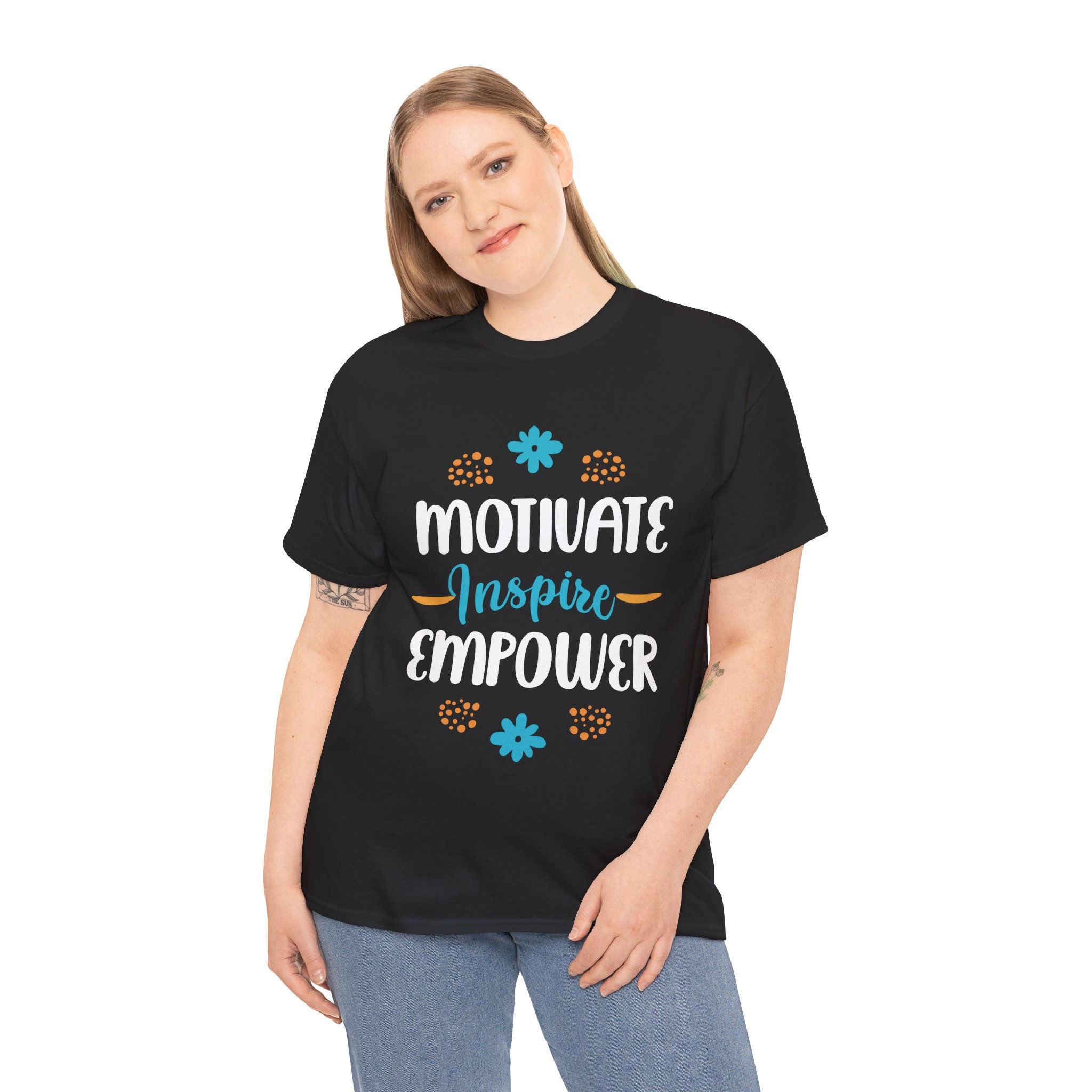 Motivate T Shirt - Black/Purple