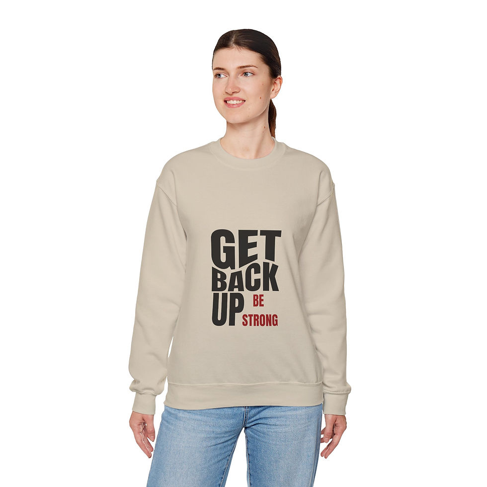 Thumbnail: GET BACK UP SWEATSHIRT (UNISEX) - ASH/SAND
