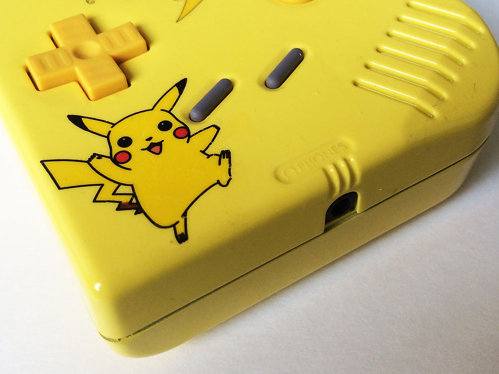 Thumbnail: Pikachu and Raichu- Yellow Backlit/Biverte GameBoy
