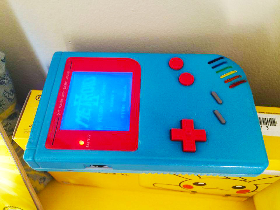 Thumbnail: Rainbow Glow - Blue Backlit/Biverted GameBoy DMG