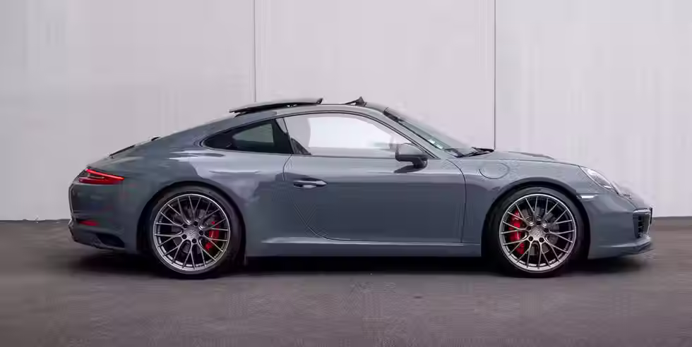 PORSCHE 911 991.2 carrera S bleu graphite jantes RS spyder occasion Annecy faible kilométrage