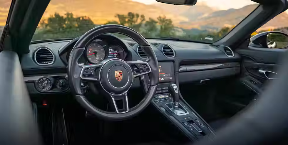 PORSCHE 718 BOXSTER S NOIRE PACK GTS CARBONE BOSE TOUT CUIR PDLS+ SIEGE SPORT ECHAPPEMENT SPORT ENTRETIEN 100% CP