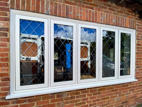 Diamond leaded window