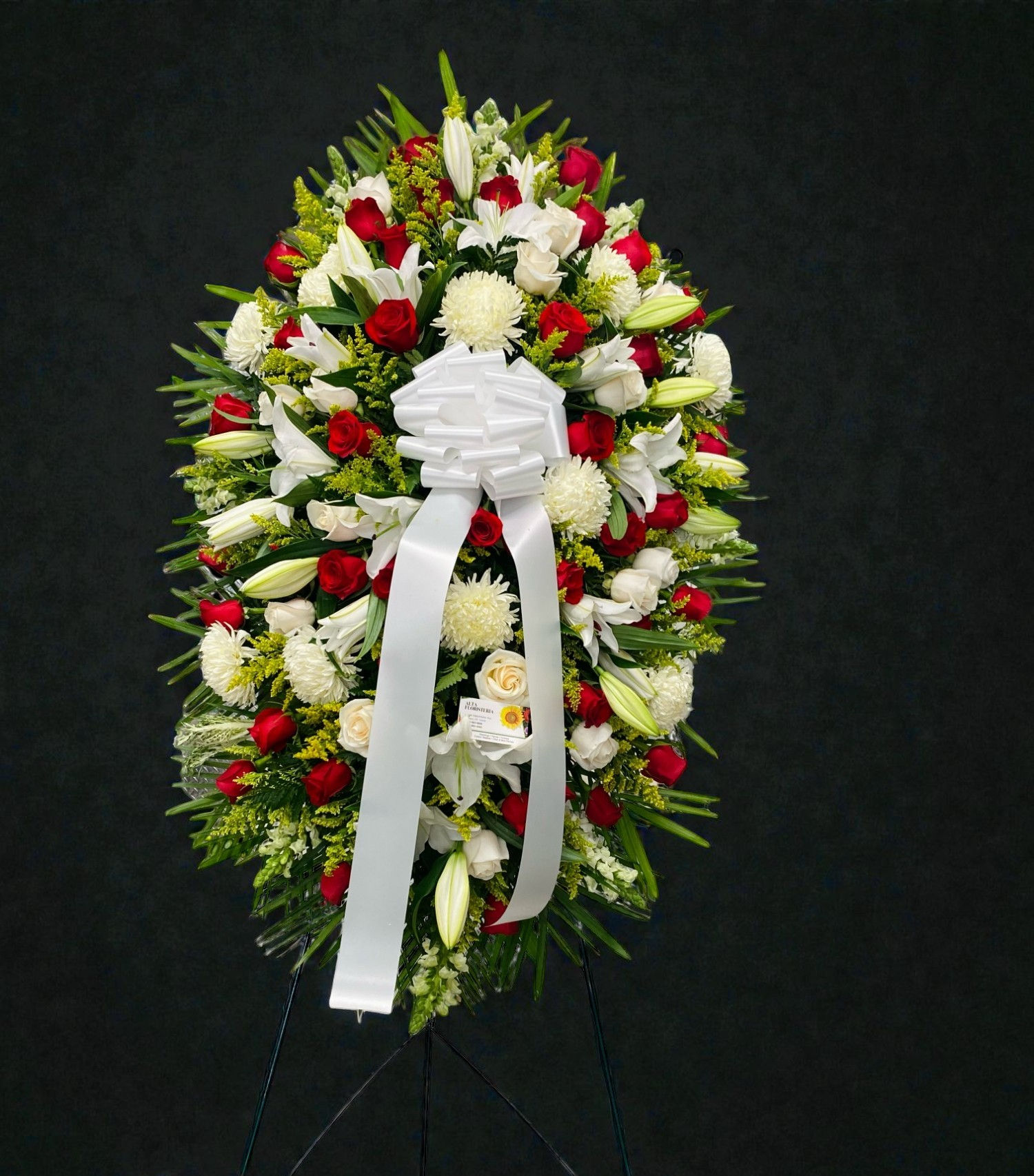 Red & White Mix Standing Spray