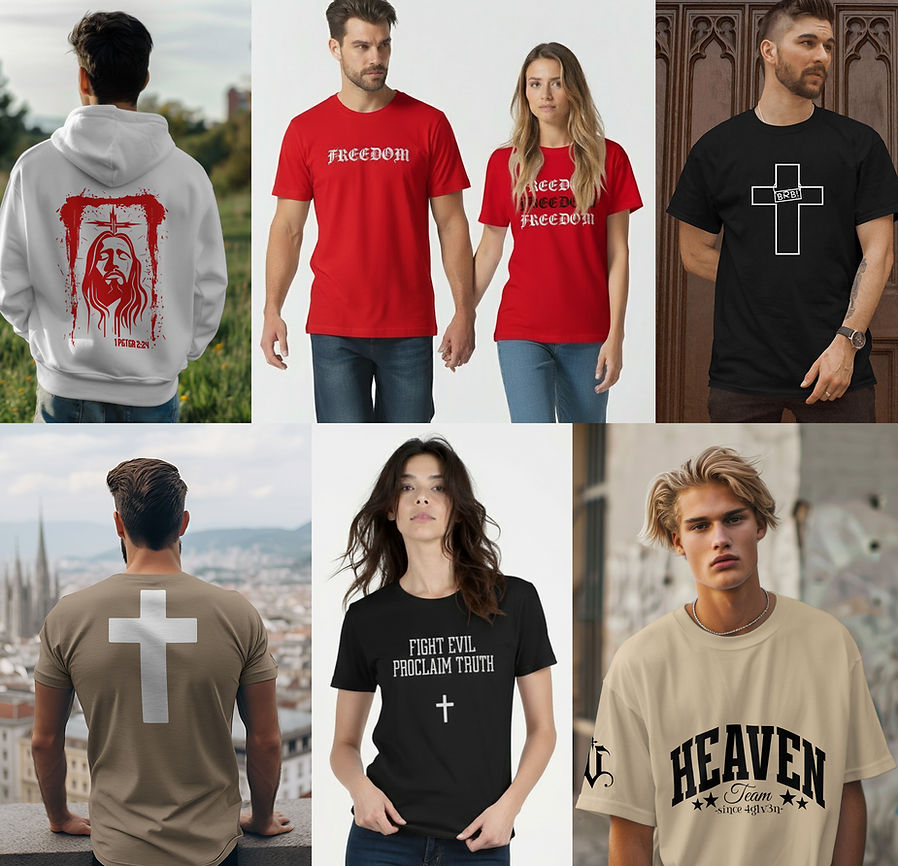 eternal victory christian apparel  faith freedom jesus christ 