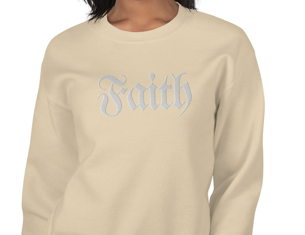 Thumbnail: Faith - Unisex Sweatshirt With Embroidery