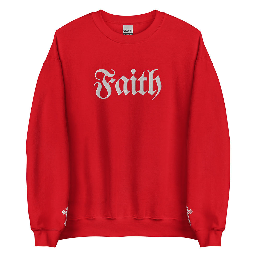 Thumbnail: Faith - Unisex Sweatshirt With Embroidery