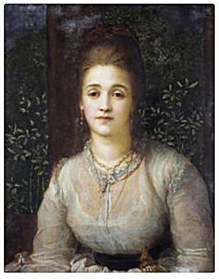 Illustration of Elizabeth Annesley Lewis, artist unknown.
