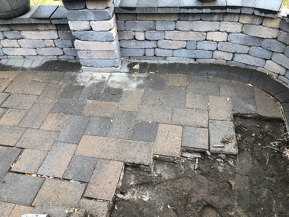 Sagging Paver Patio Repair