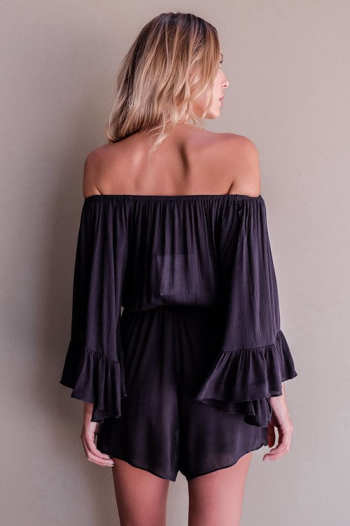 縮圖：波西米雅平肩連身褲裙