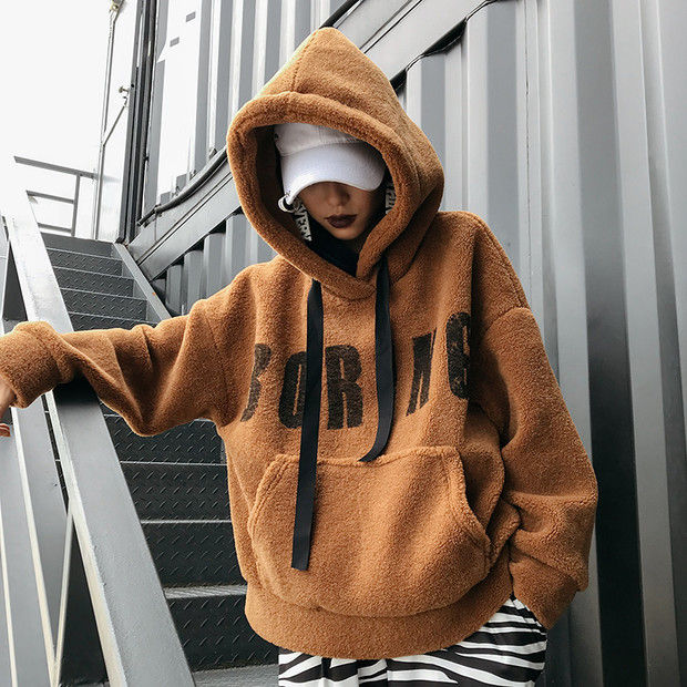 縮圖：羊毛保暖大帽T