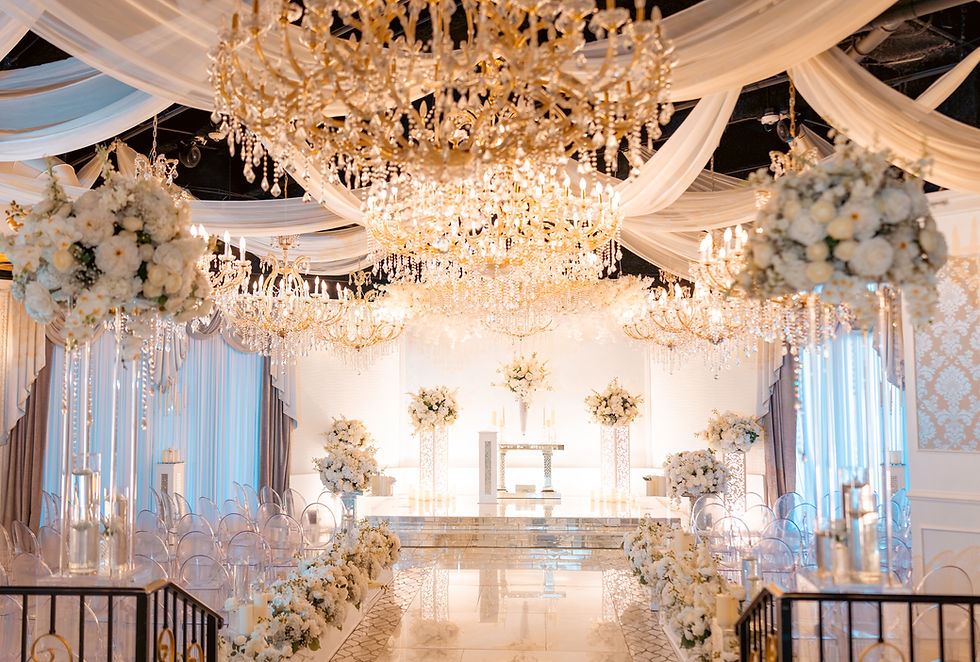 Gorgeous ceremony room that can only be found at the Crystal Ballroom Beach Place near the shores of Fort Lauderdale Beach, Florida.