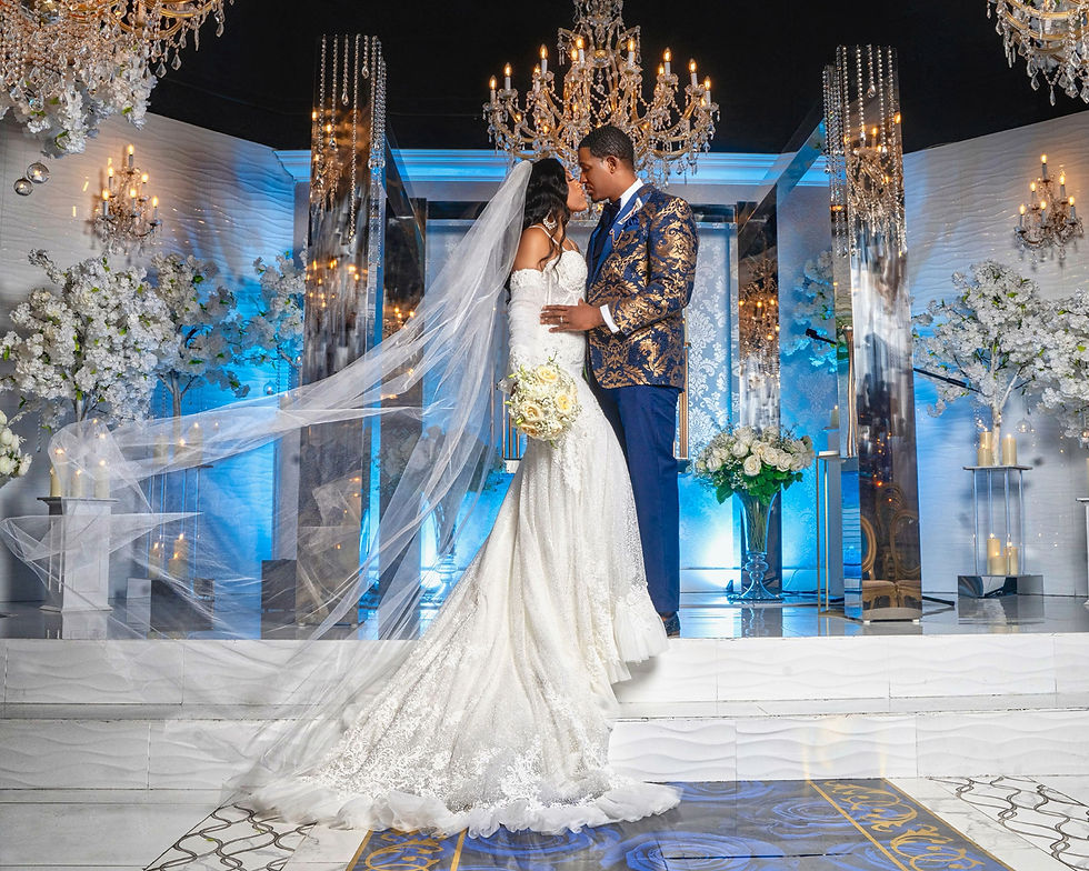 Bride and Groom Kiss