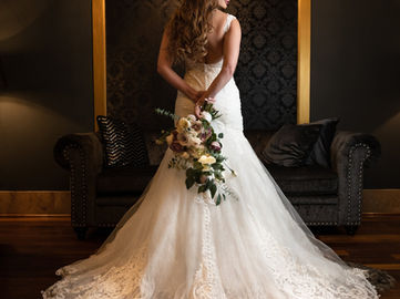 Bride Holding Bouquet at the Best Luxury Event Space in Lake Mary.