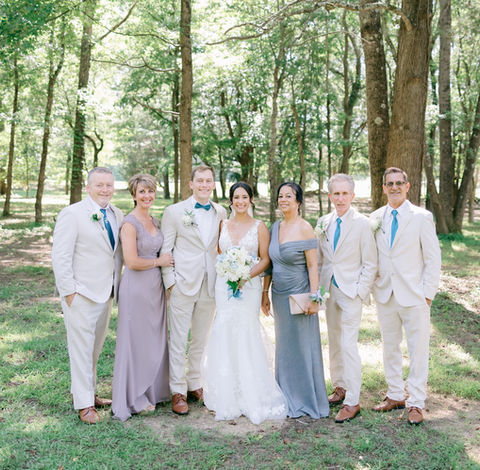 Happy Family outside enjoying a beautiful day at the Crystal Ballroom Rock Hill