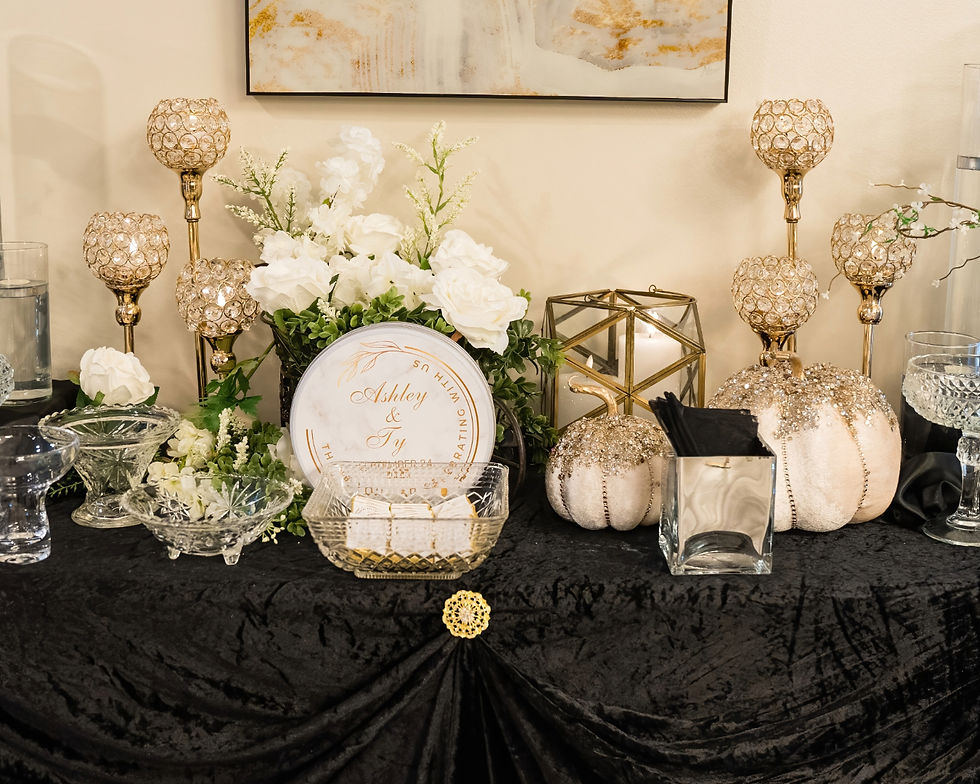 Candy bar decor.