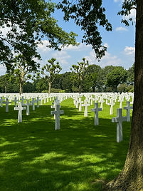 contemporary photo of the Netherlands American cemetery