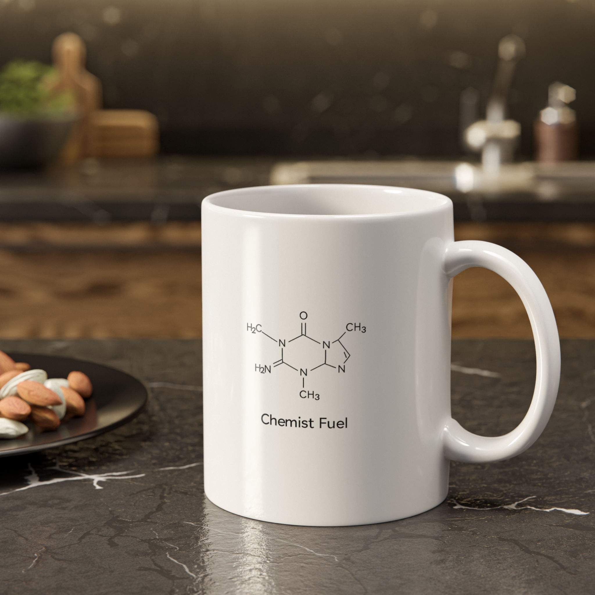 Chemist Fuel Mug – Caffeine Molecule Coffee Cup for Chemists