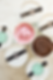 Pints of different flavors of ice cream.
