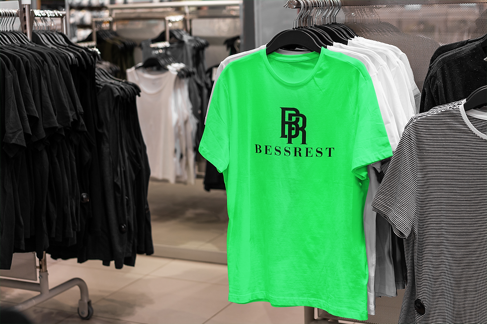 NEON GREEN SHIRT WITH BLACK DESIGN