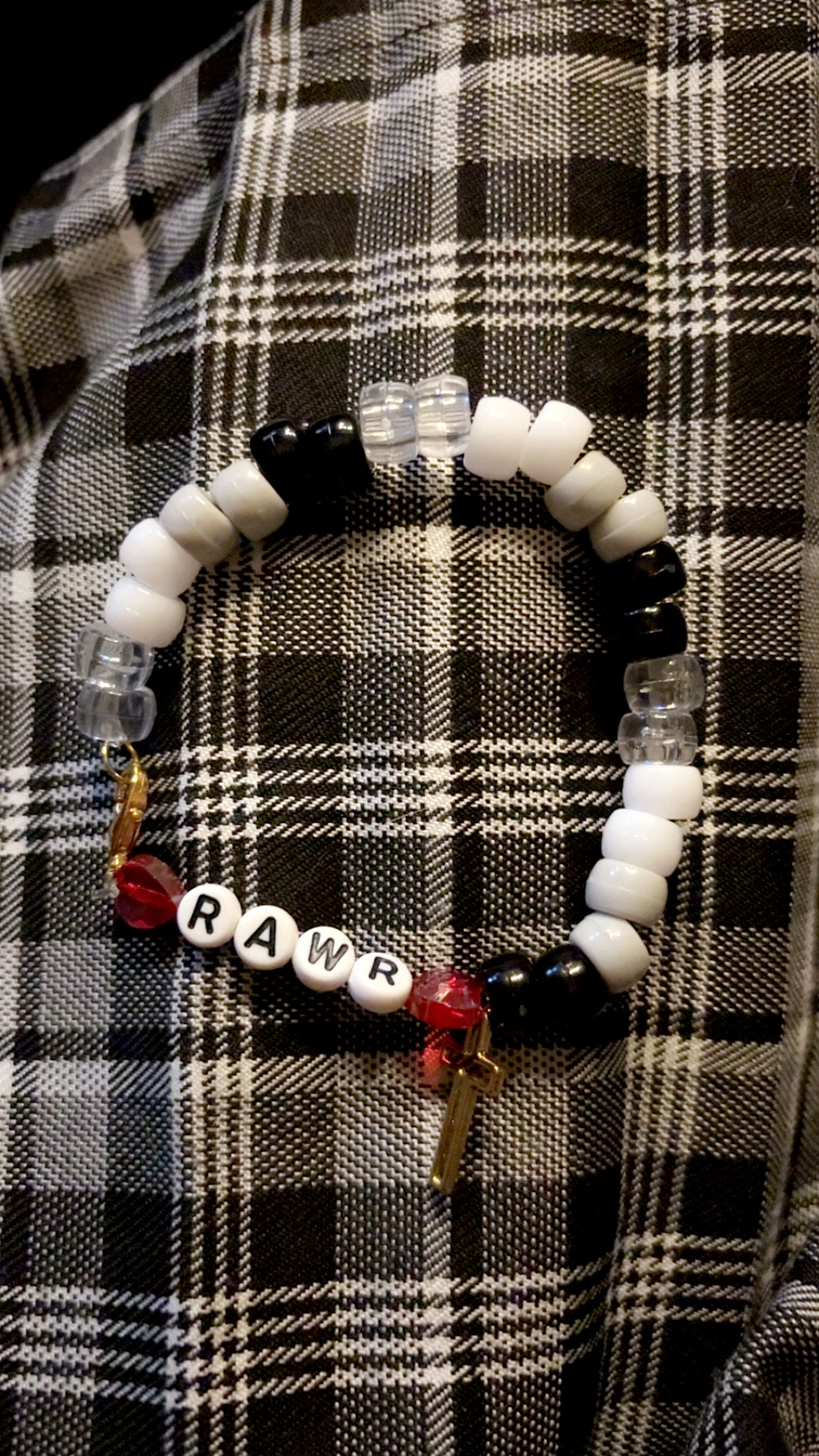 RAWR goth cross Kandi