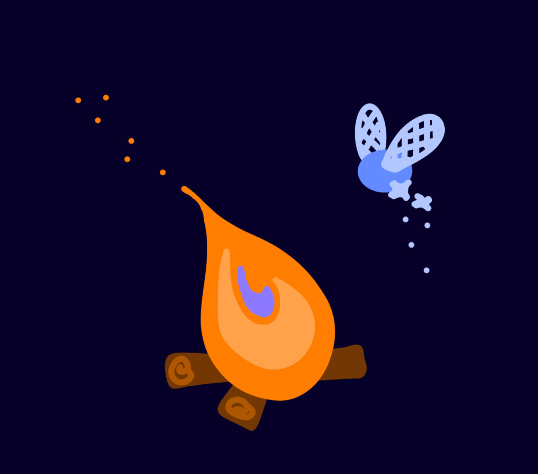 Navi Flame Tee Shirts by kaili 