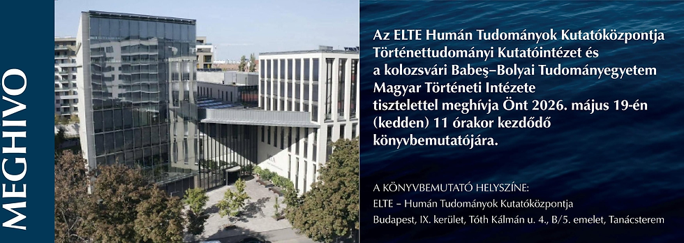 A Babeş–Bolyai Tudományegyetem Magyar Történeti Intézetének köteteinek bemutatója!