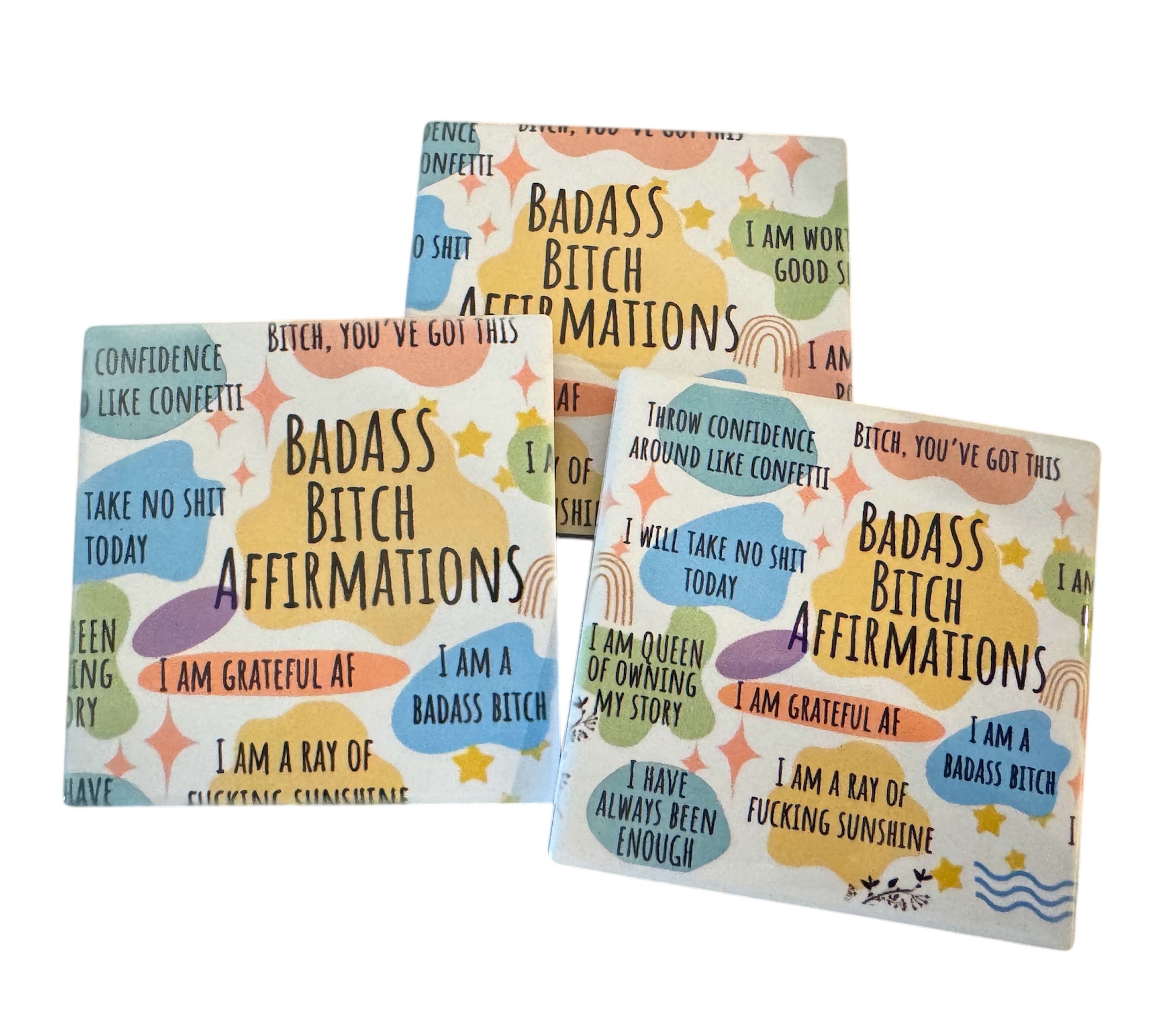 Affirmation coasters-set of 4