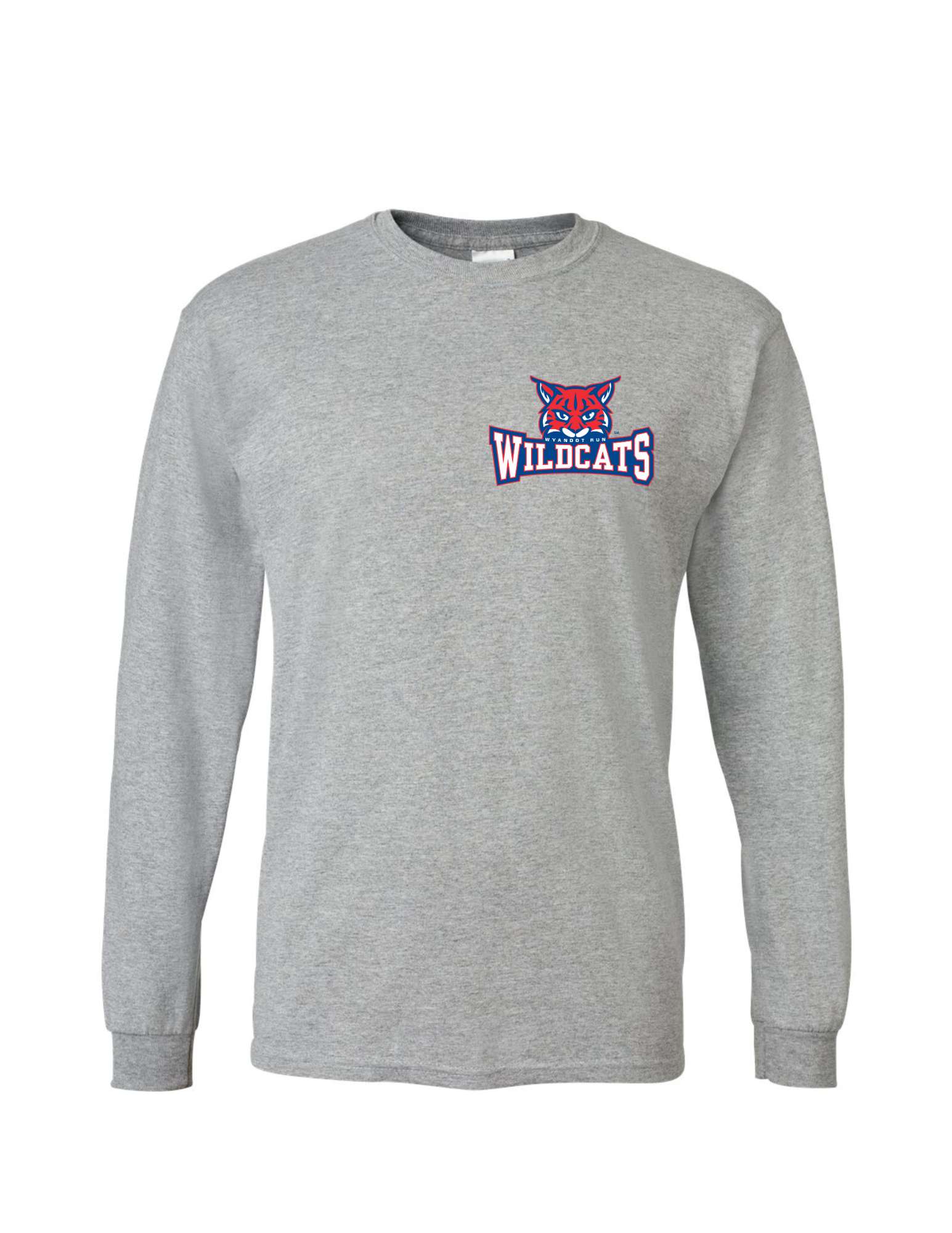 Wildcats chest logo long sleeve, 4T-3XL