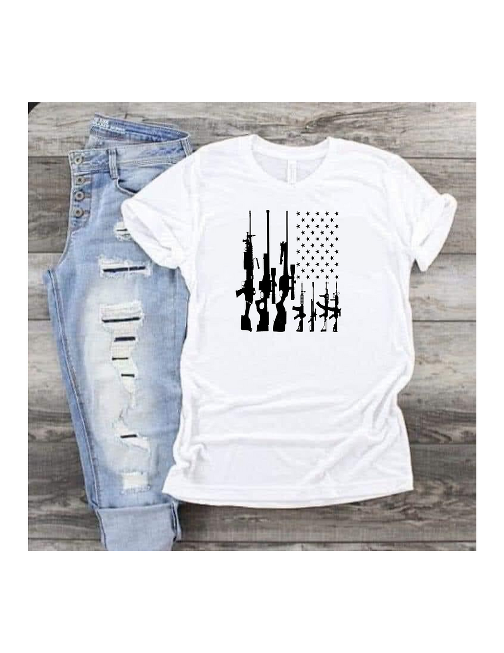 gun flag t-shirt