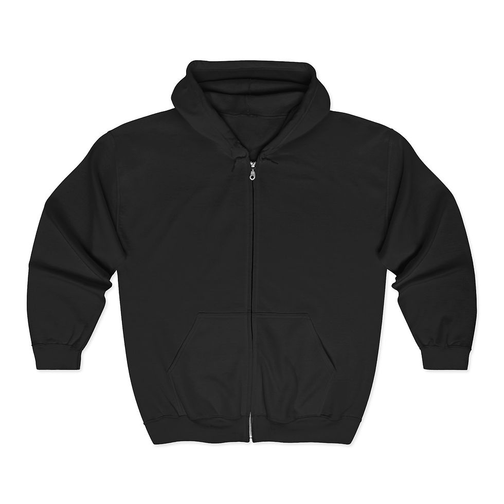 Thumbnail: Junglist Massive Zip Hoodie — Retro Reggae Rasta Text Back Print