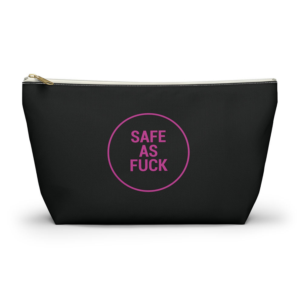 Thumbnail:  Bold Statement Accessory Pouch, Safe as Fuck Makeup Bag