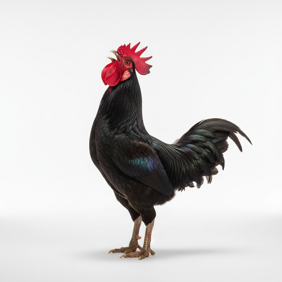 Alert Rooster Crowing