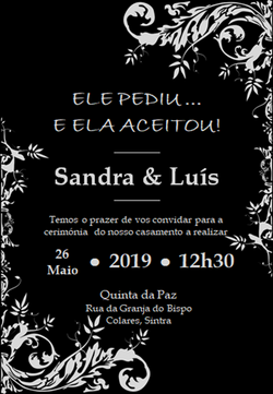 Convite Preto e Prata