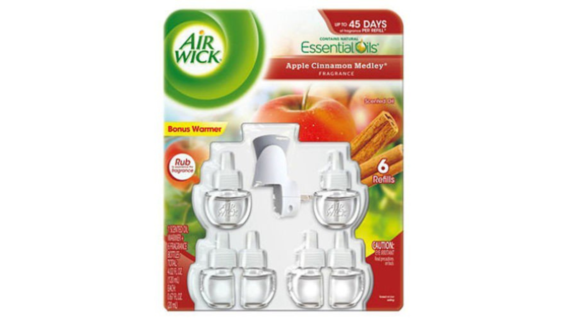 Air Wick Warmer and Refill Apple Spice 6 Count