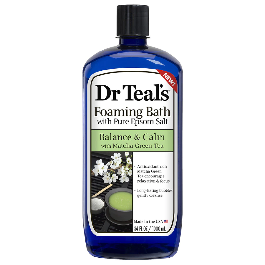 Dr Teal's Balance & Calm Matcha Green Tea Foaming Bubble Bath - 34 fl oz