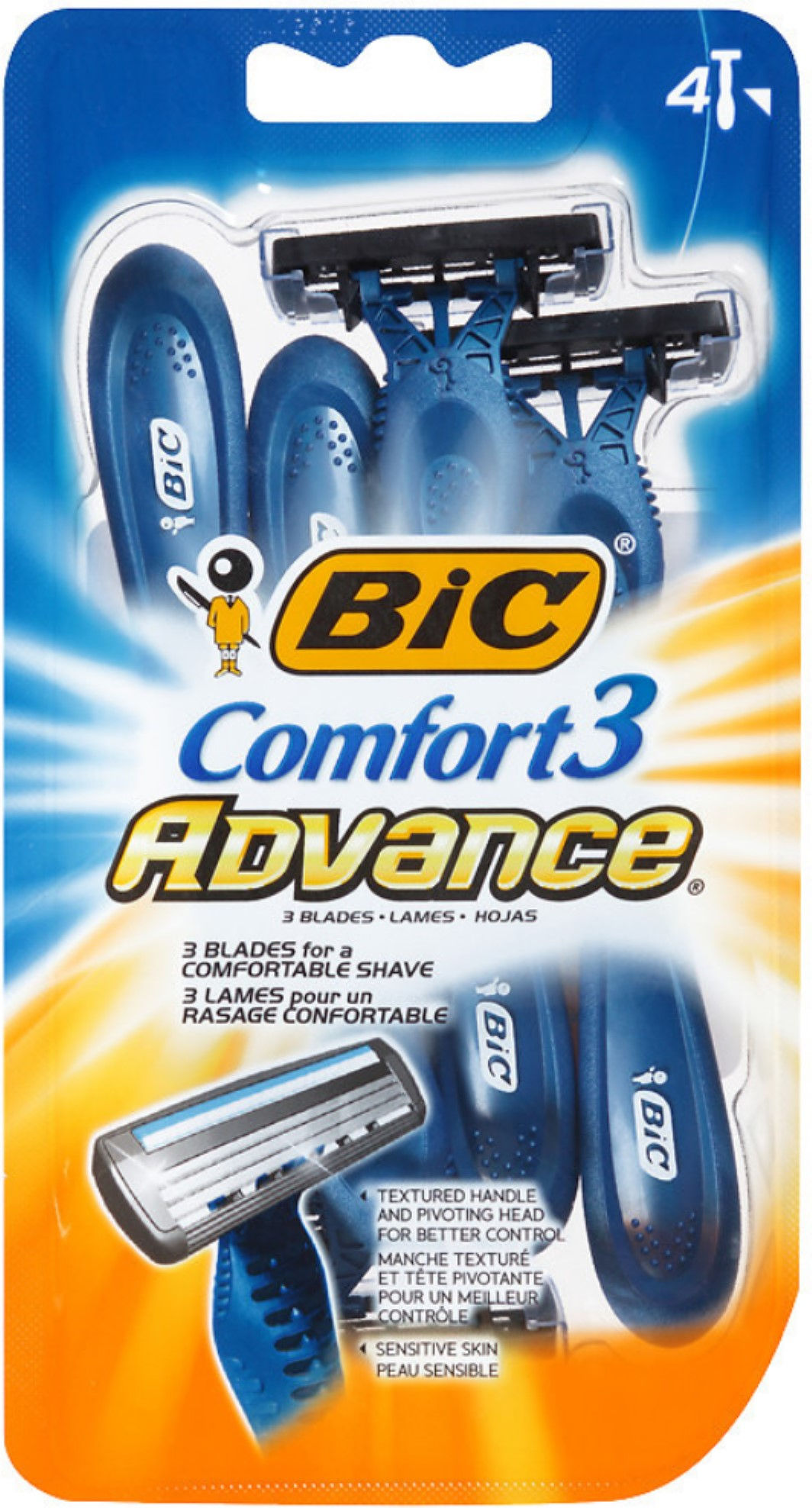 BIC Comfort 3® Advance® Disposable Razor, Assorted