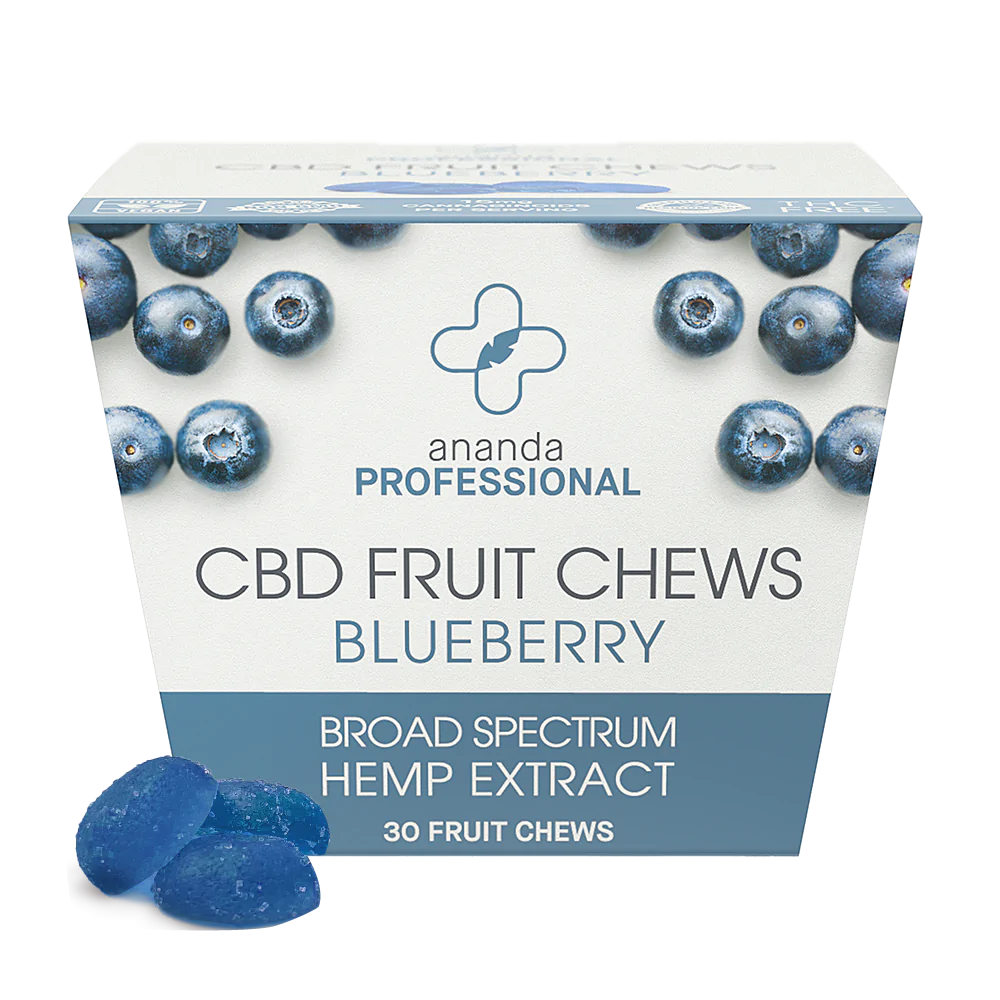 Ananda Professional CBD Fruit Chews Blueberry Flavor