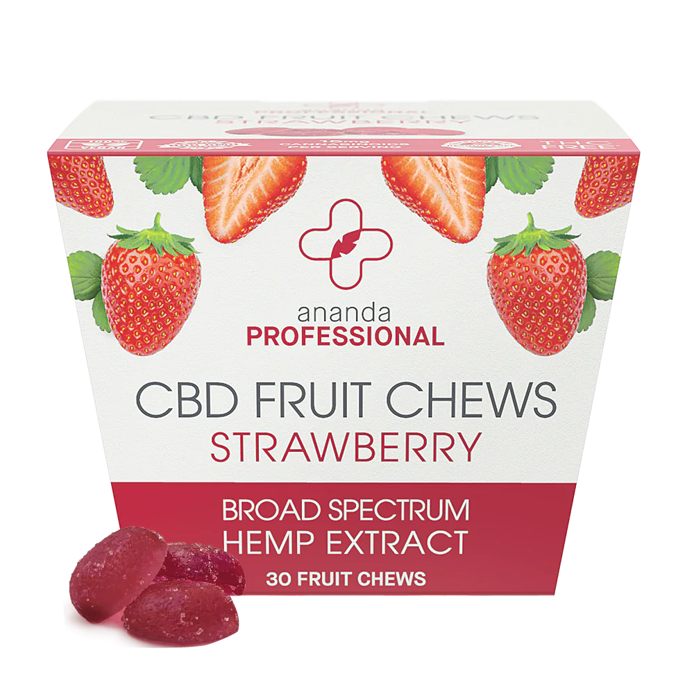 Ananda Professional CBD Fruit Chews Strawberry Flavor