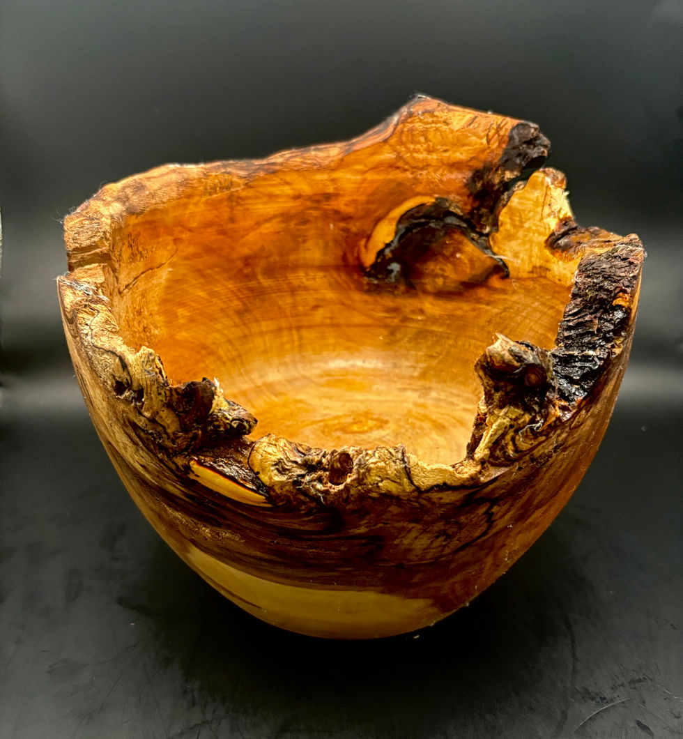 8" X 9" Crabapple Live edge Bowl