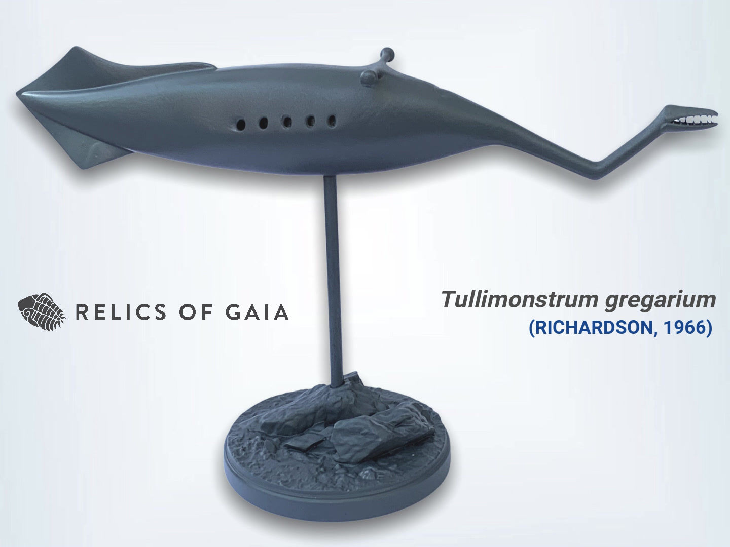 Tullimonstrum gregarium figurine (1:1 scale) - paintable