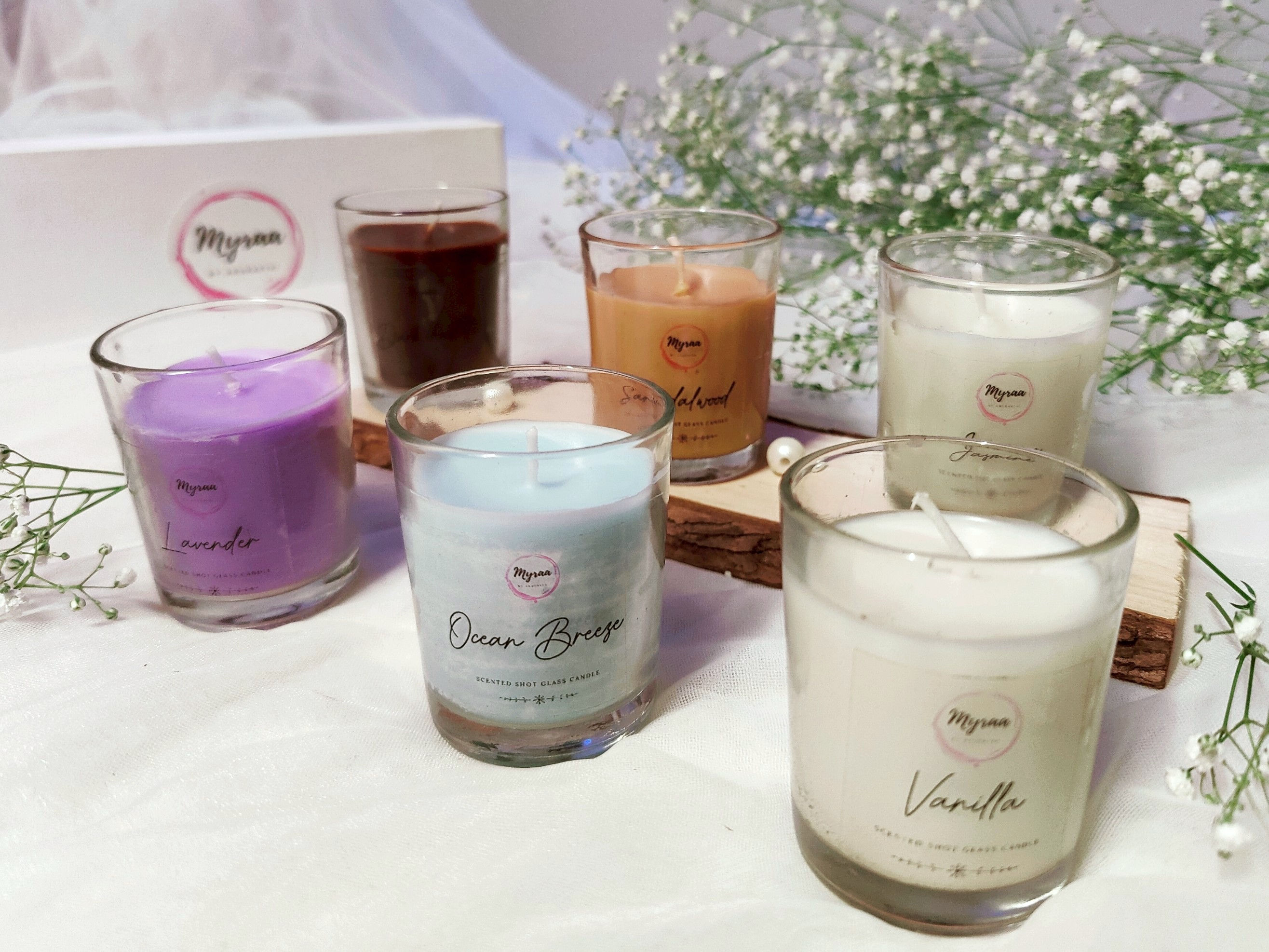 Pick any 6 Shot Glass Candles