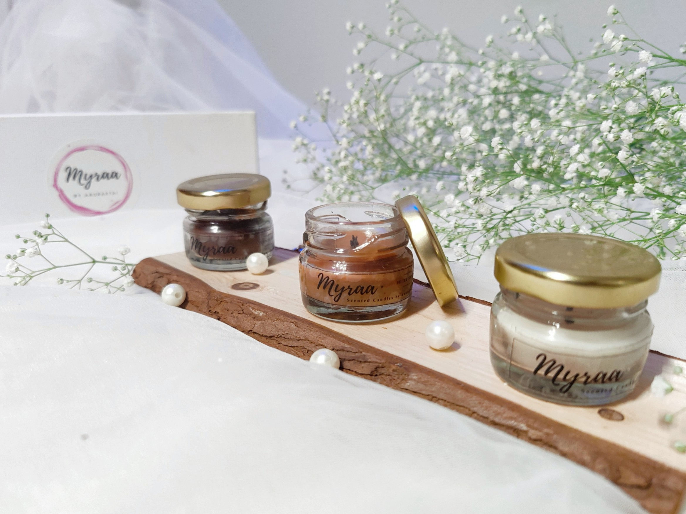 Yummy Scented Mini Jar Candles (Pack of 3)