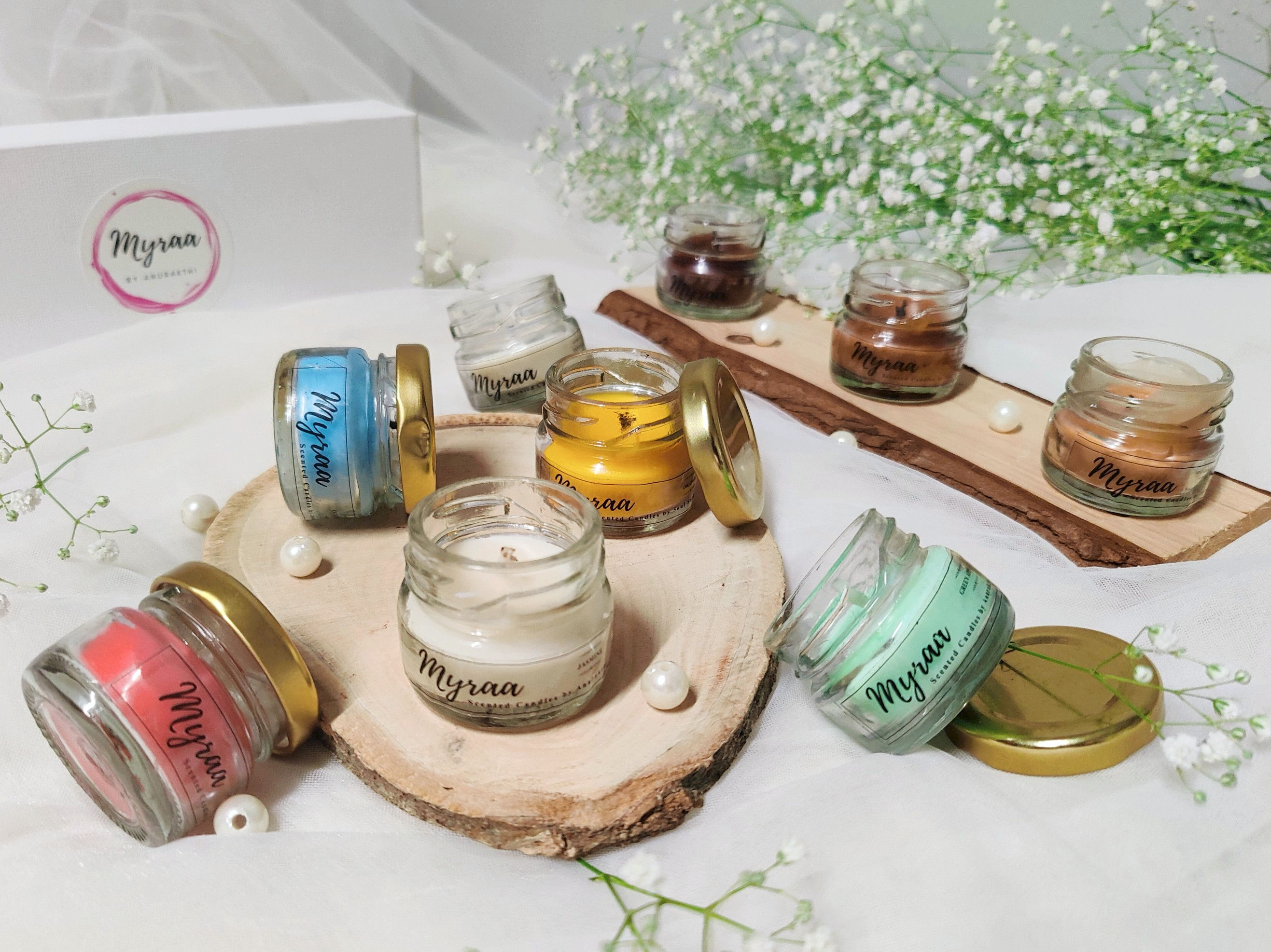Seasonal Scented Mini Jar Candles (Pack of 9)