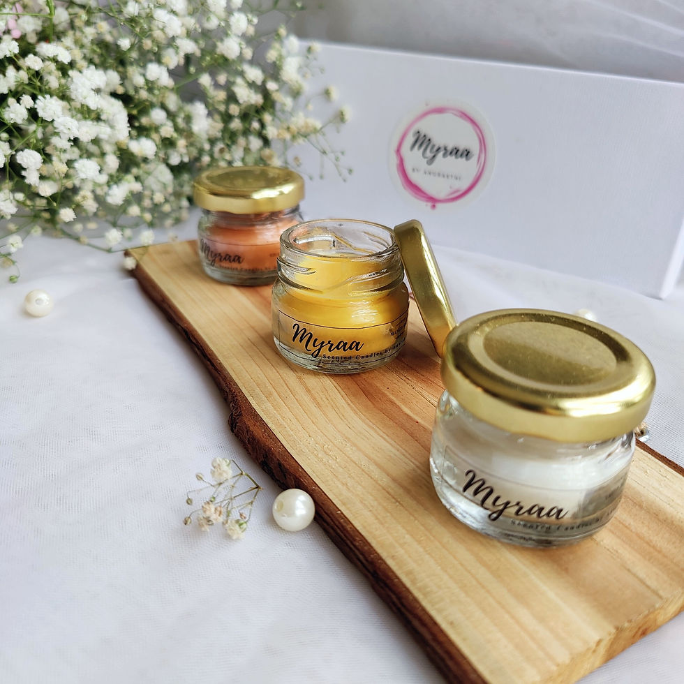 Monsoon Scented Mini Jar Candles (Pack of 3)