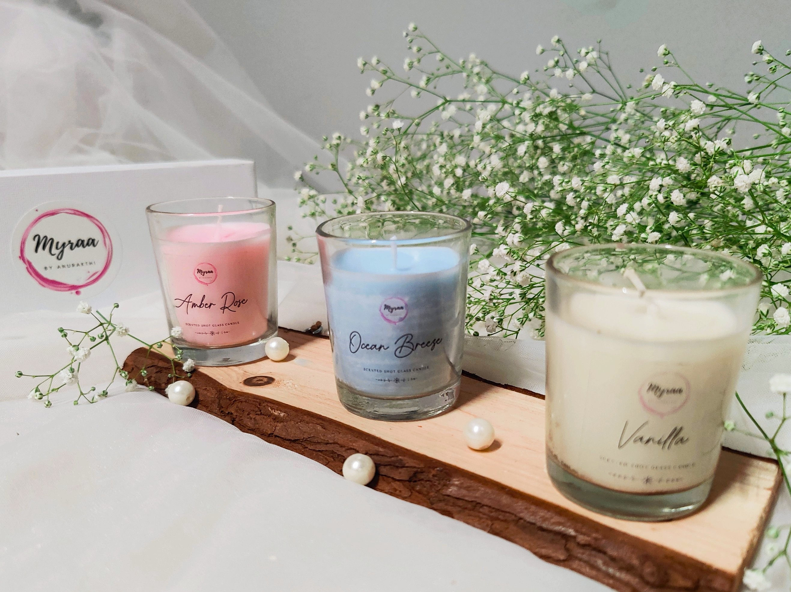 De-Stress Scented Shot Glass Candles (Pack of 3)