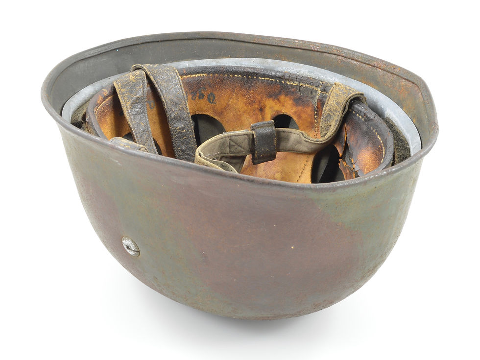 Original Late-WW2 German M38 Fallschirmjäger Camouflaged Helmet & Liner Set (ckl68) For Sale